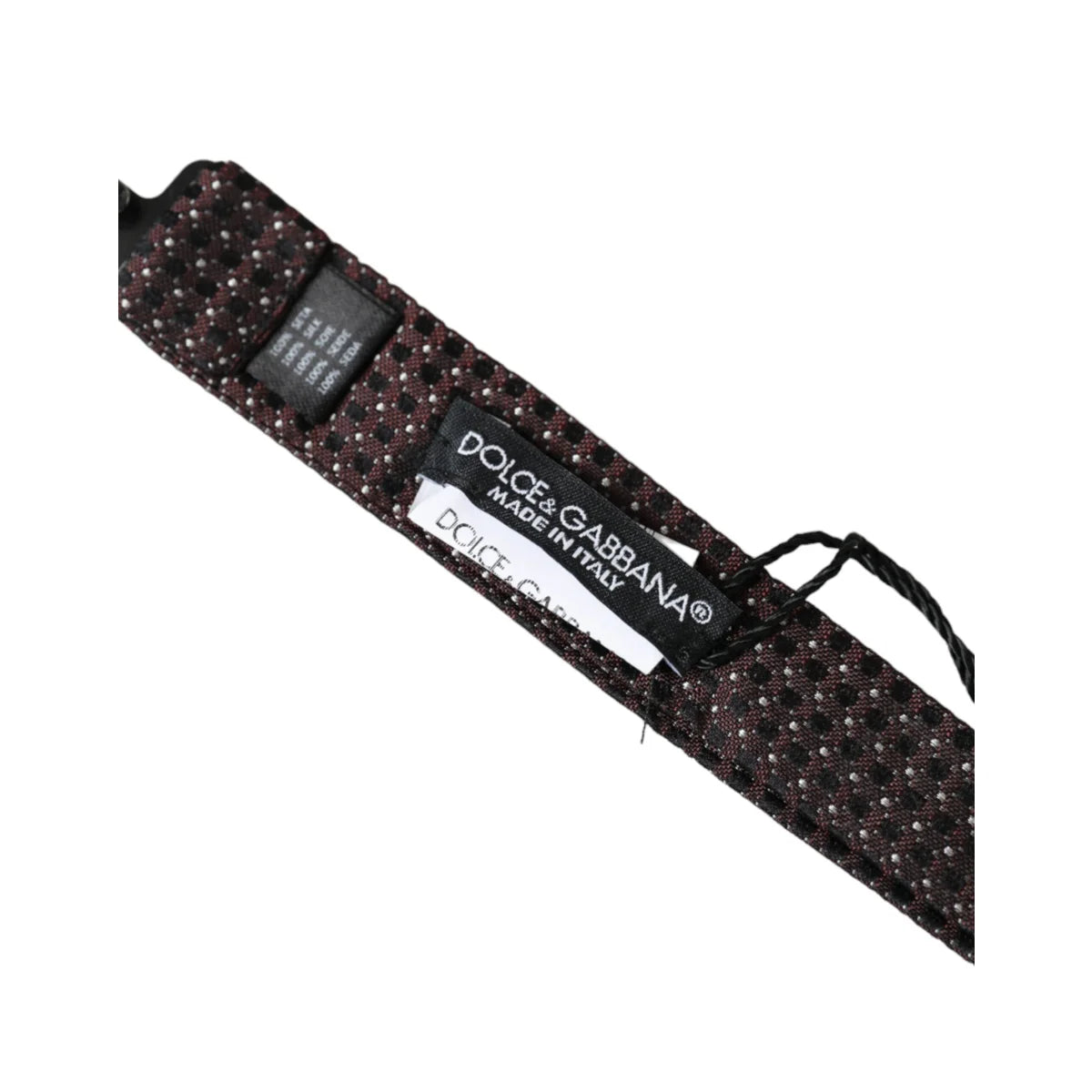 Dolce Gabbana Bow Tie with Signature Metal Clasp Authentic Luxury Accessory &