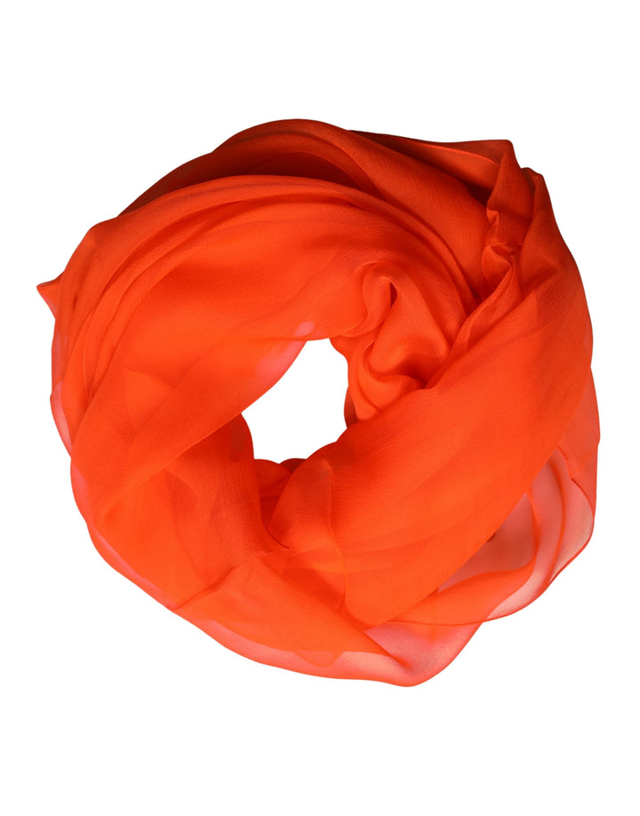 Dolce &amp; Gabbana Bright Red Silk Wrap Shawl Foulard 132cm x 98cm Scarf