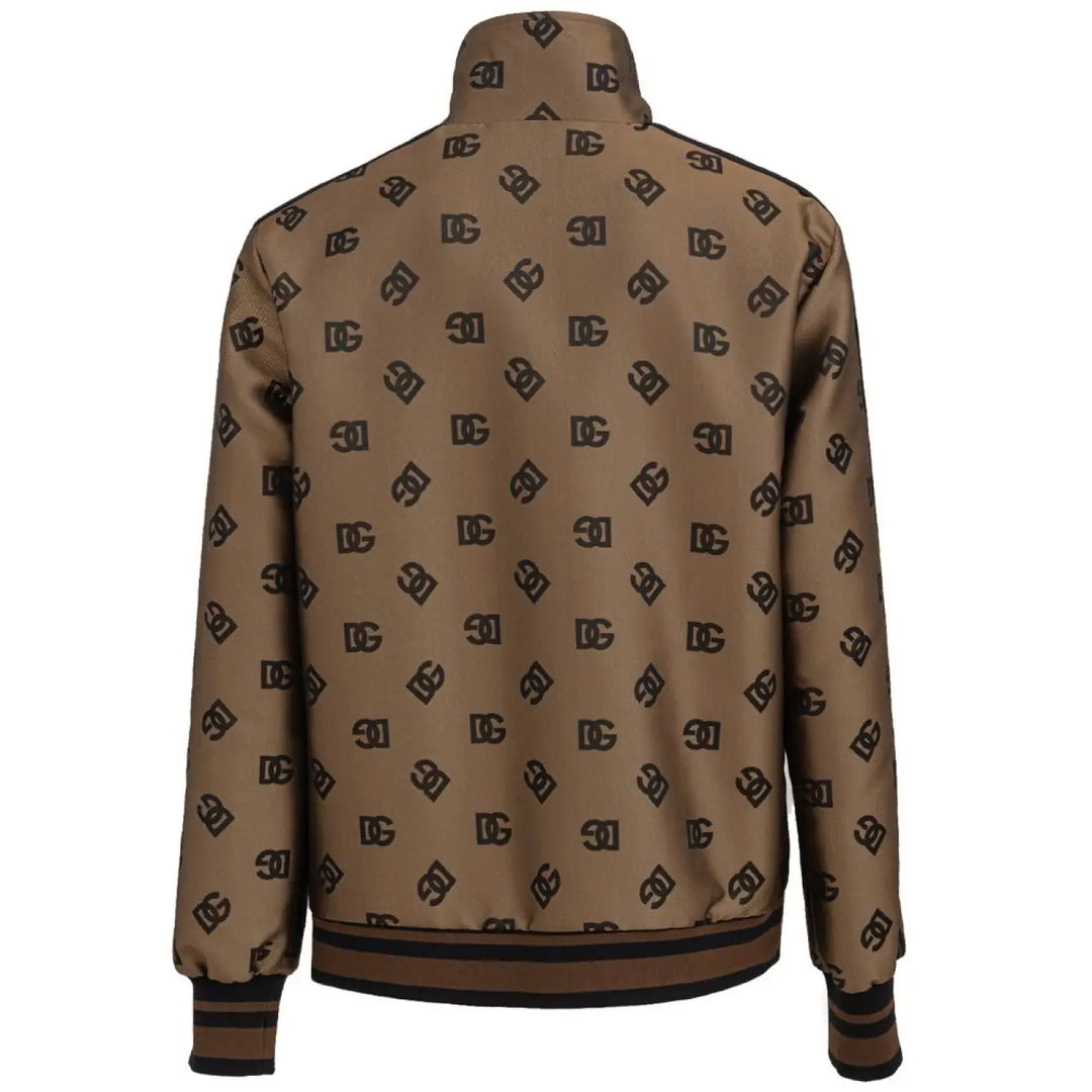 Dolce &amp; Gabbana Bronze Polyester Shell Jacket