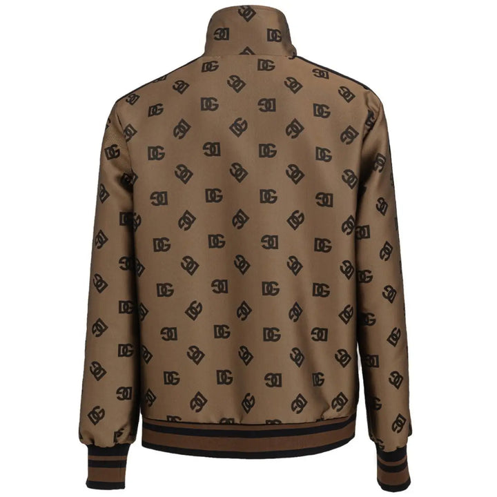 Dolce &amp; Gabbana Bronze Polyester Shell Jacket