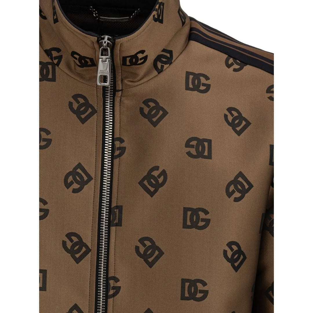 Dolce &amp; Gabbana Bronze Polyester Shell Jacket