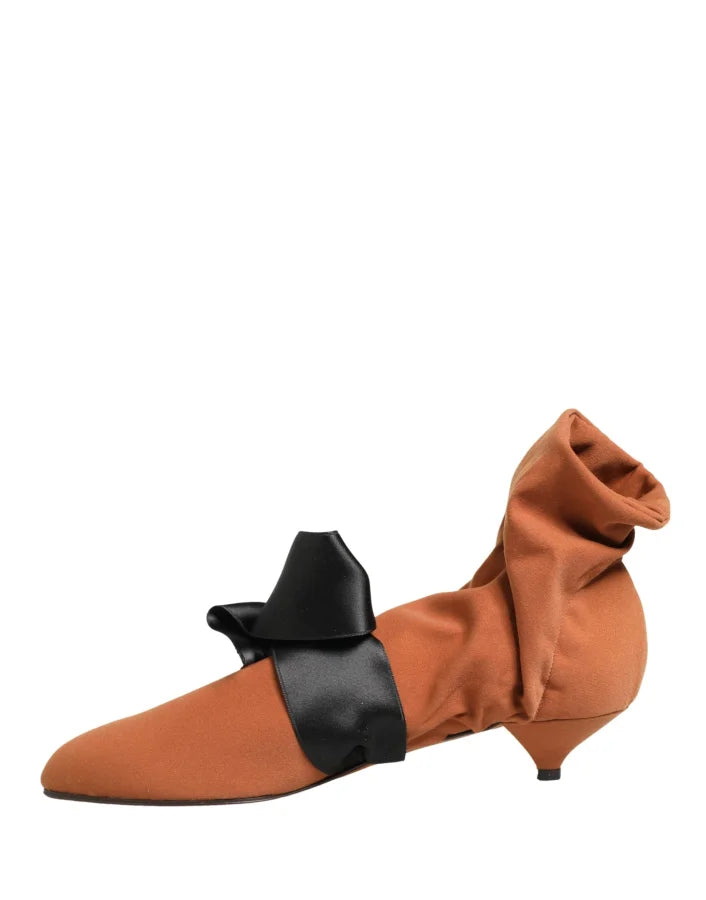 Dolce &amp; Gabbana Brown Black Suede Boots Shoes