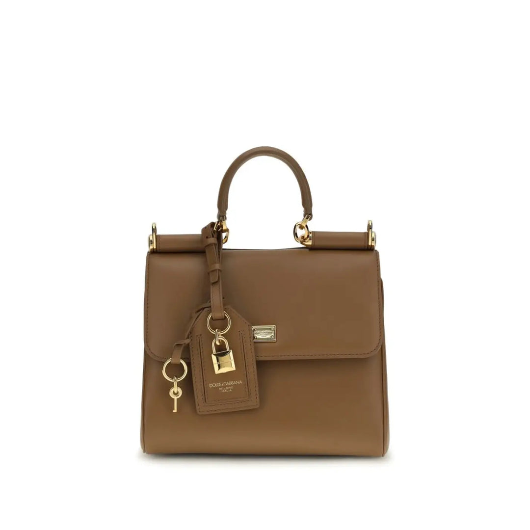Dolce &amp; Gabbana Brown Calf Leather Bos Taurus Shoulder Bag