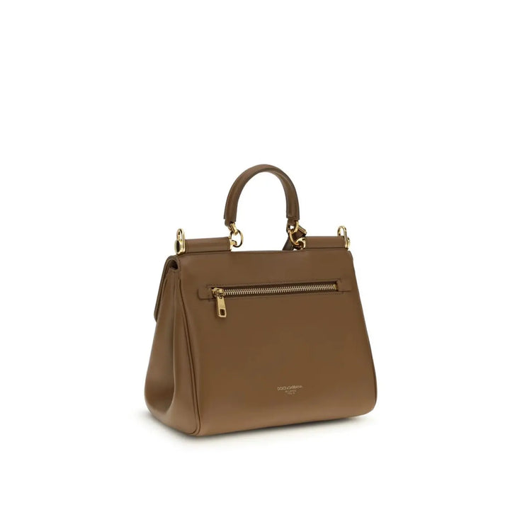 Dolce &amp; Gabbana Brown Calf Leather Bos Taurus Shoulder Bag