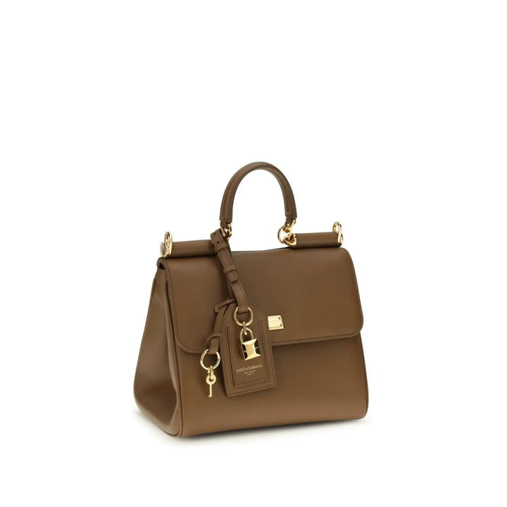 Dolce &amp; Gabbana Brown Calf Leather Bos Taurus Shoulder Bag