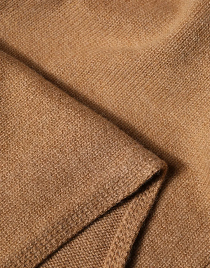 Dolce &amp; Gabbana Brown Cashmere Knitted Foulard 207cm x 29cm Men Scarf