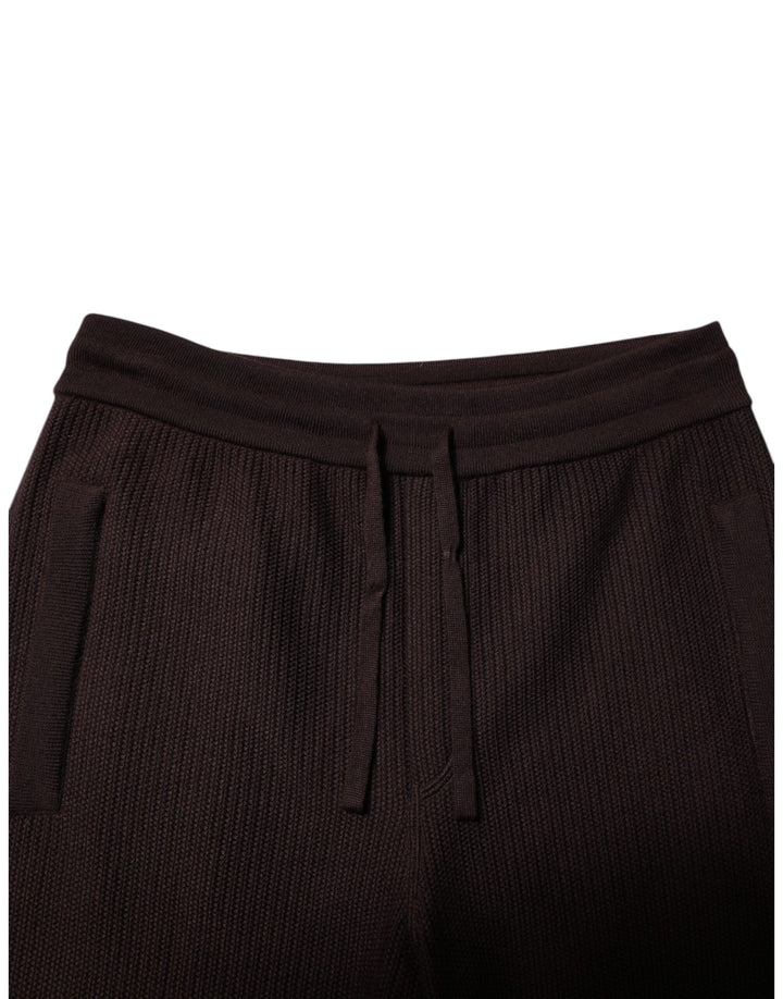 Dolce &amp; Gabbana Brown Cashmere Men Jogger Sweatpants Pants