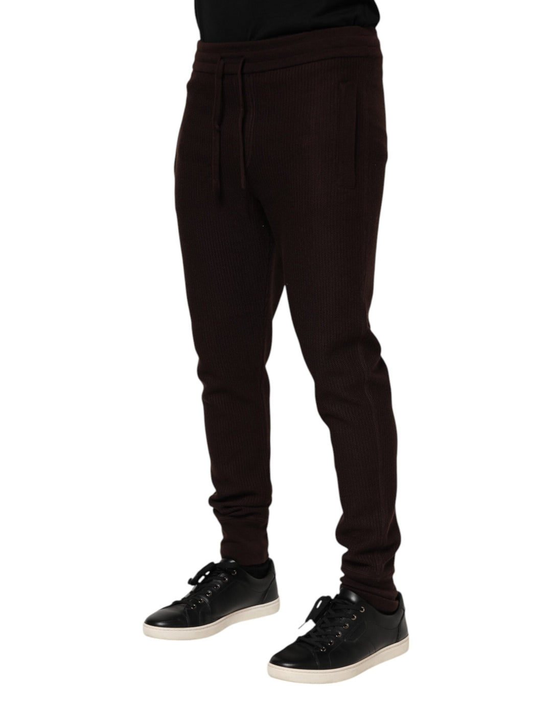 Dolce &amp; Gabbana Brown Cashmere Men Jogger Sweatpants Pants