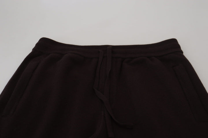 Dolce &amp; Gabbana Brown Cashmere Trousers Bottoms Drawstring Pants