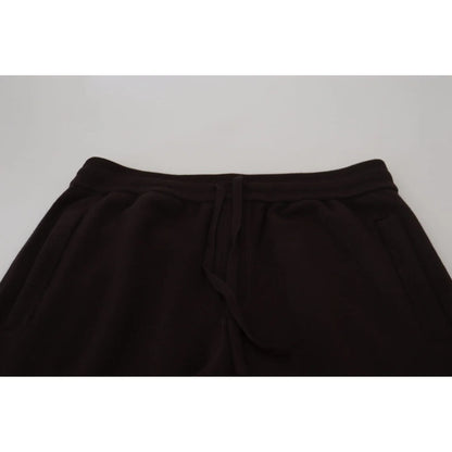 Dolce & Gabbana Brown Cashmere Trousers Bottoms Drawstring Pants