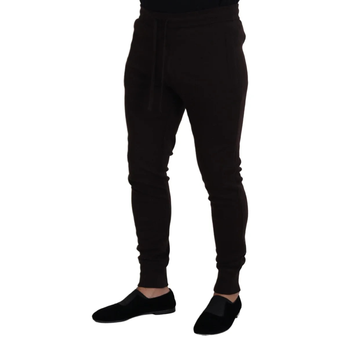 Dolce & Gabbana Brown Cashmere Trousers Bottoms Drawstring Pants