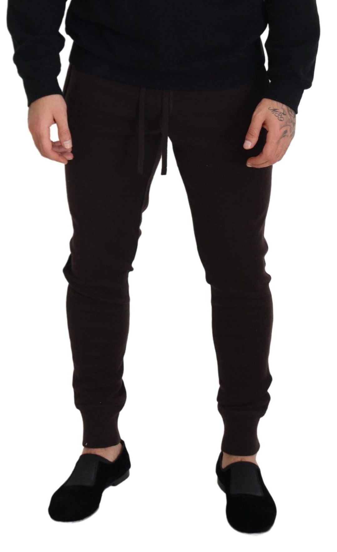 Dolce &amp; Gabbana Brown Cashmere Trousers Bottoms Drawstring Pants