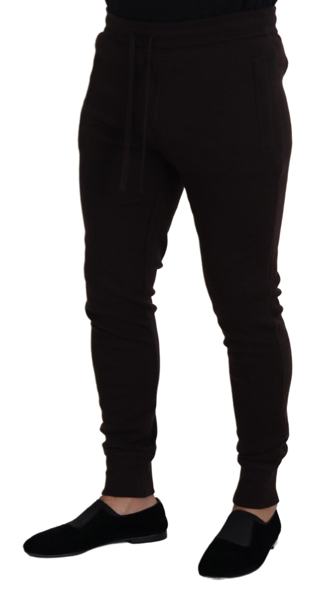 Dolce &amp; Gabbana Brown Cashmere Trousers Bottoms Drawstring Pants