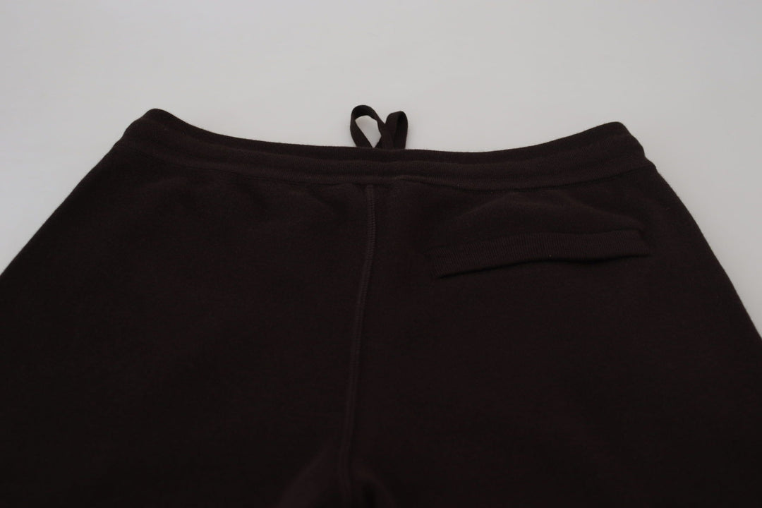 Dolce &amp; Gabbana Brown Cashmere Trousers Bottoms Drawstring Pants