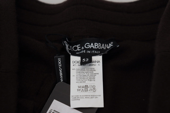 Dolce &amp; Gabbana Brown Cashmere Trousers Bottoms Drawstring Pants