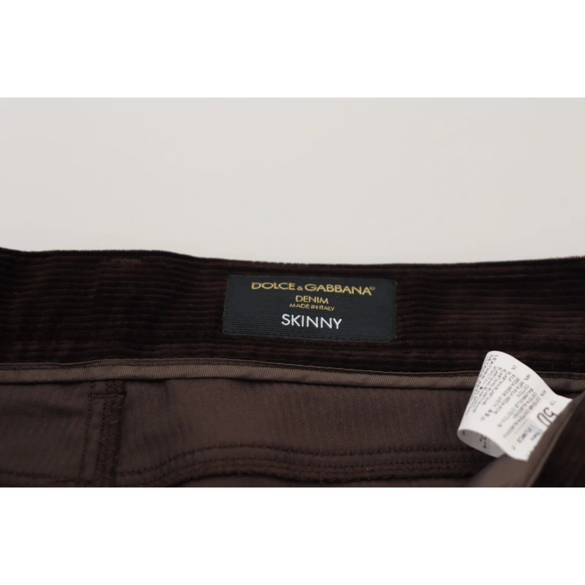 Dolce & Gabbana Brown Corduroy Men Casual Trouser Pants