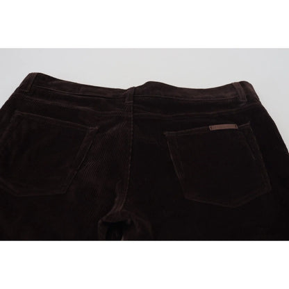 Dolce & Gabbana Brown Corduroy Men Casual Trouser Pants