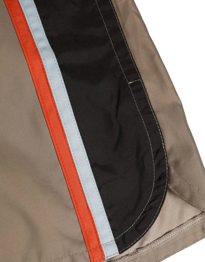 Dolce &amp; Gabbana Brown Cotton Blend Mid Length Boxer Underwear