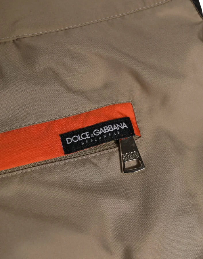 Dolce &amp; Gabbana Brown Cotton Blend Mid Length Boxer Underwear