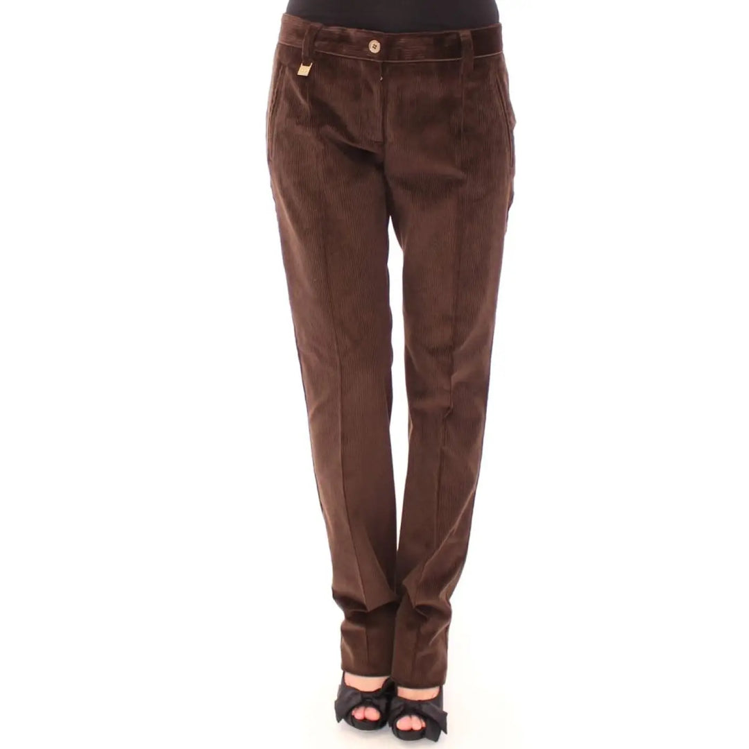 Dolce &amp; Gabbana Brown Cotton Casual Pants