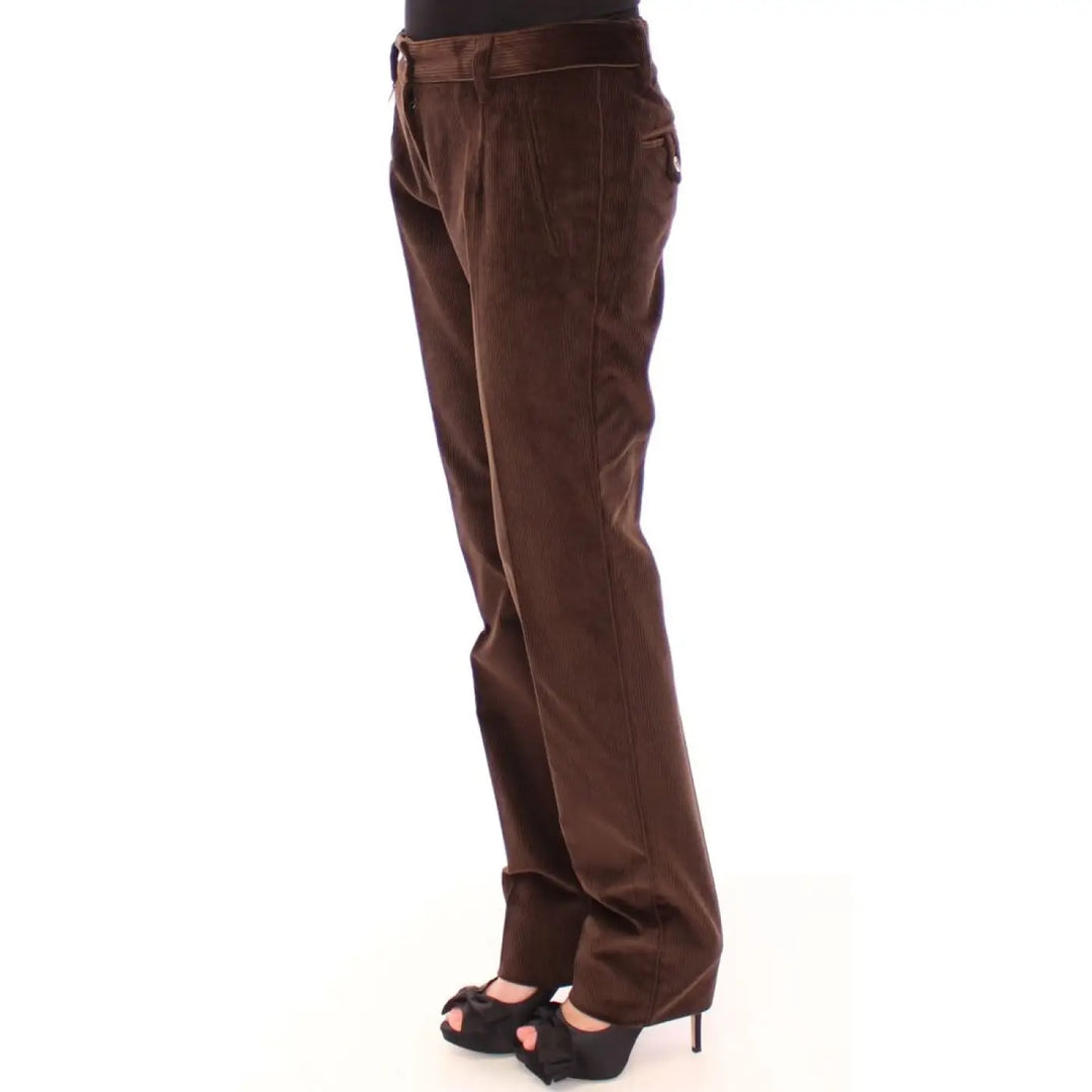 Dolce &amp; Gabbana Brown Cotton Casual Pants