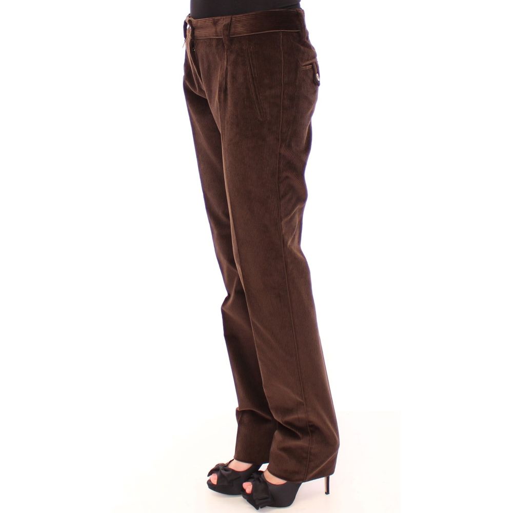 Dolce &amp; Gabbana Brown Cotton Casual Pants