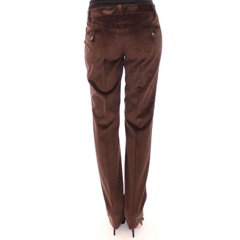 Dolce &amp; Gabbana Brown Cotton Casual Pants