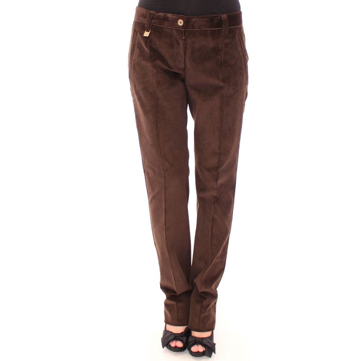 Dolce &amp; Gabbana Brown Cotton Casual Pants