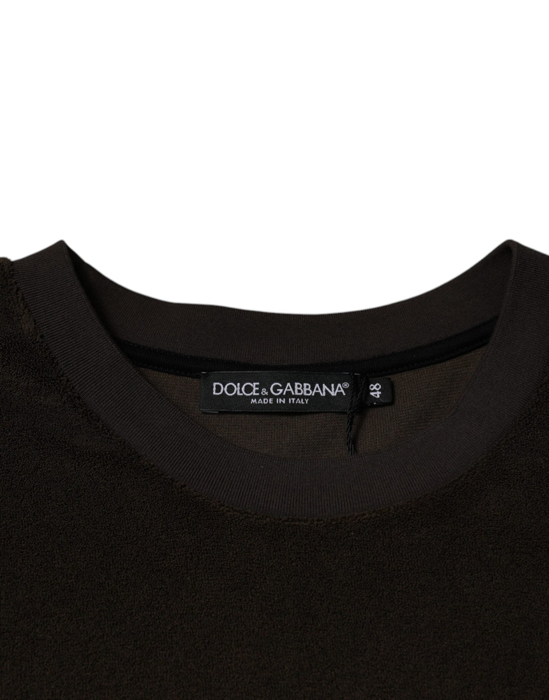 Dolce &amp; Gabbana Brown Cotton Crew Neck Short Sleeves T-shirt
