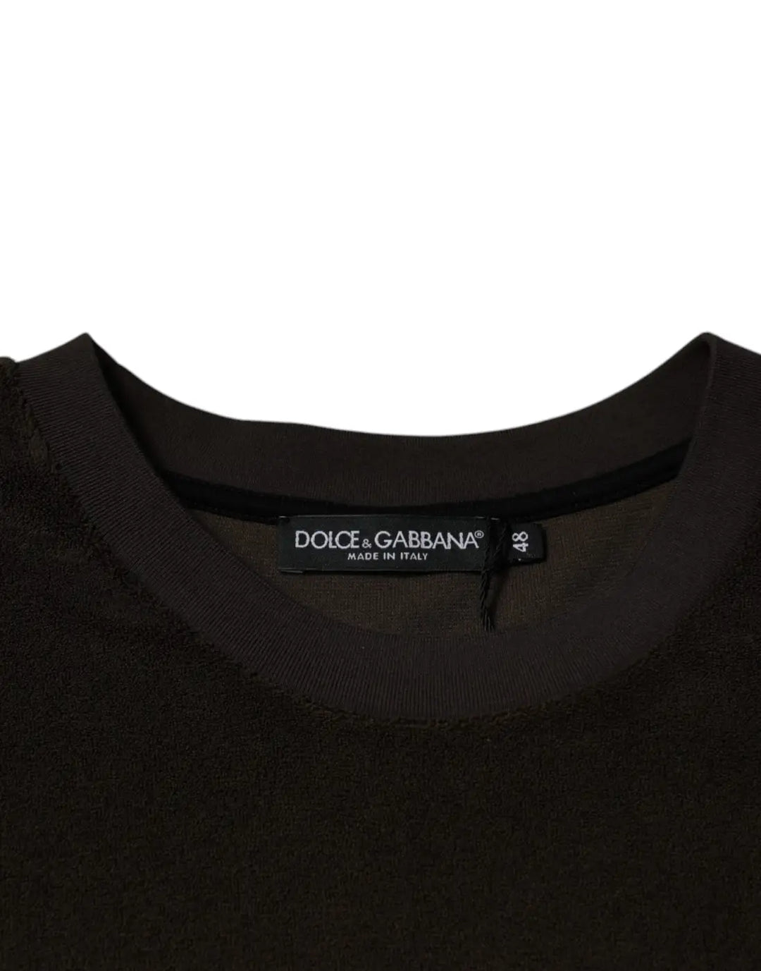 Dolce &amp; Gabbana Brown Cotton Crew Neck Short Sleeves T-shirt