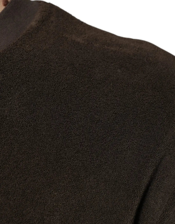 Dolce &amp; Gabbana Brown Cotton Crew Neck Short Sleeves T-shirt