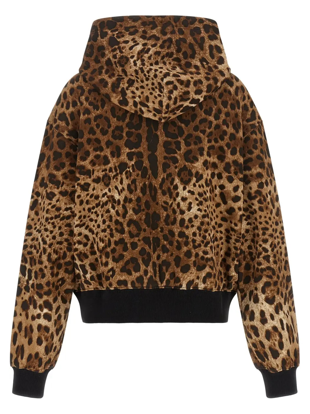 Dolce &amp; Gabbana Brown Cotton Hoodie