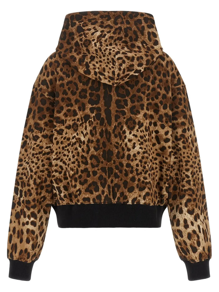Dolce &amp; Gabbana Brown Cotton Hoodie