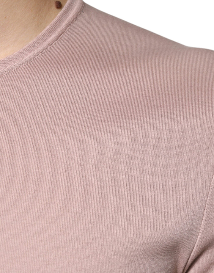 Dolce &amp; Gabbana Brown Cotton Short Sleeves Round Neck T-shirt