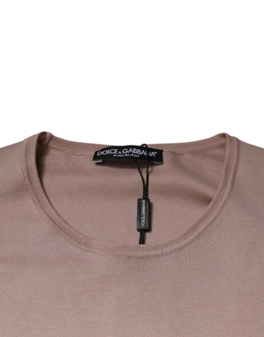 Dolce &amp; Gabbana Brown Cotton Short Sleeves Round Neck T-shirt