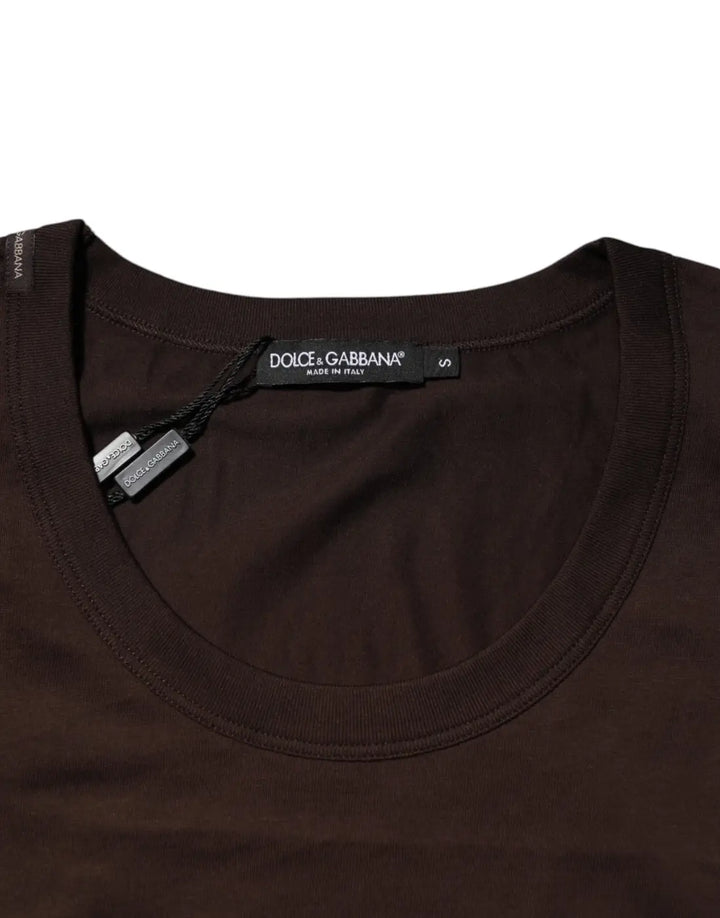 Dolce &amp; Gabbana Brown Cotton Sleeveless Underwear Men Tank Top