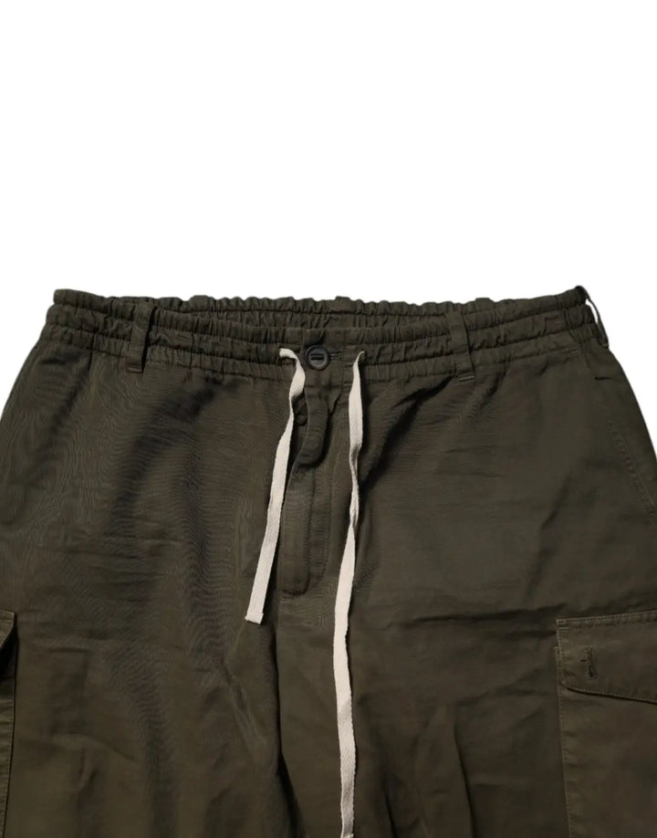 Dolce &amp; Gabbana Brown Cotton Stretch Cargo Pants