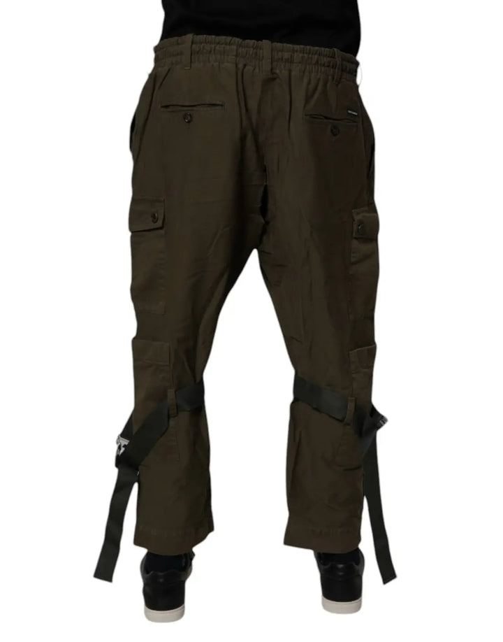 Dolce &amp; Gabbana Brown Cotton Stretch Cargo Pants