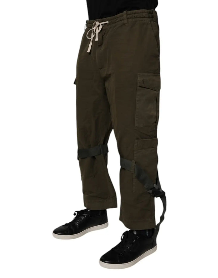 Dolce &amp; Gabbana Brown Cotton Stretch Cargo Pants