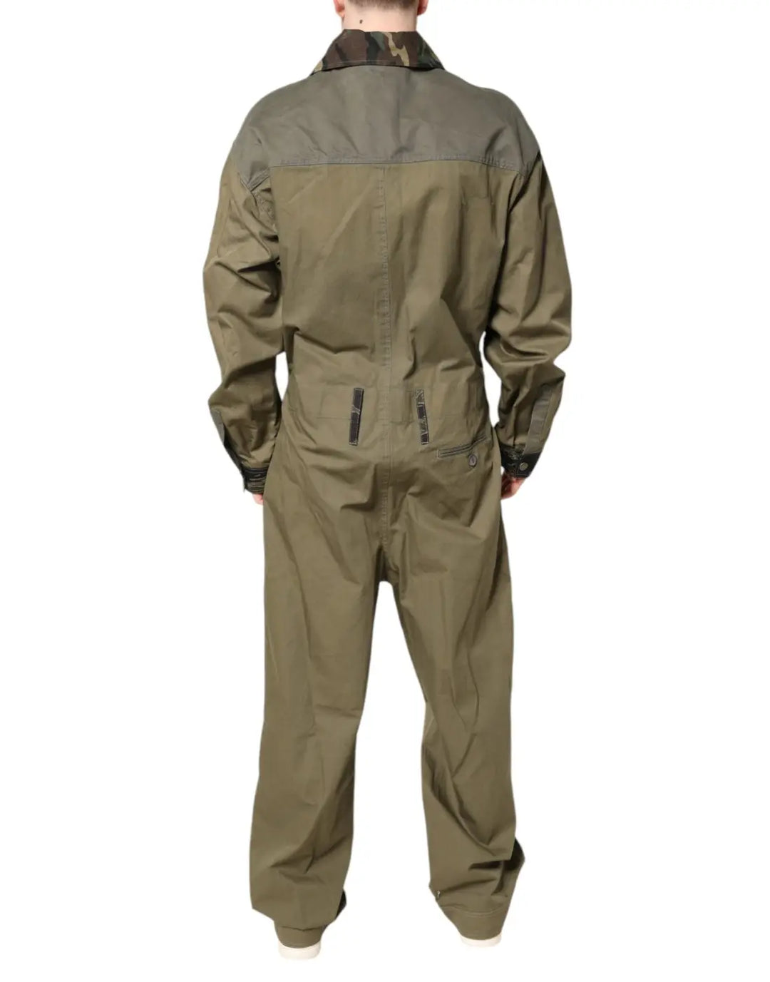 Dolce &amp; Gabbana Brown Cotton Stretch Shirt Pants Casual Set