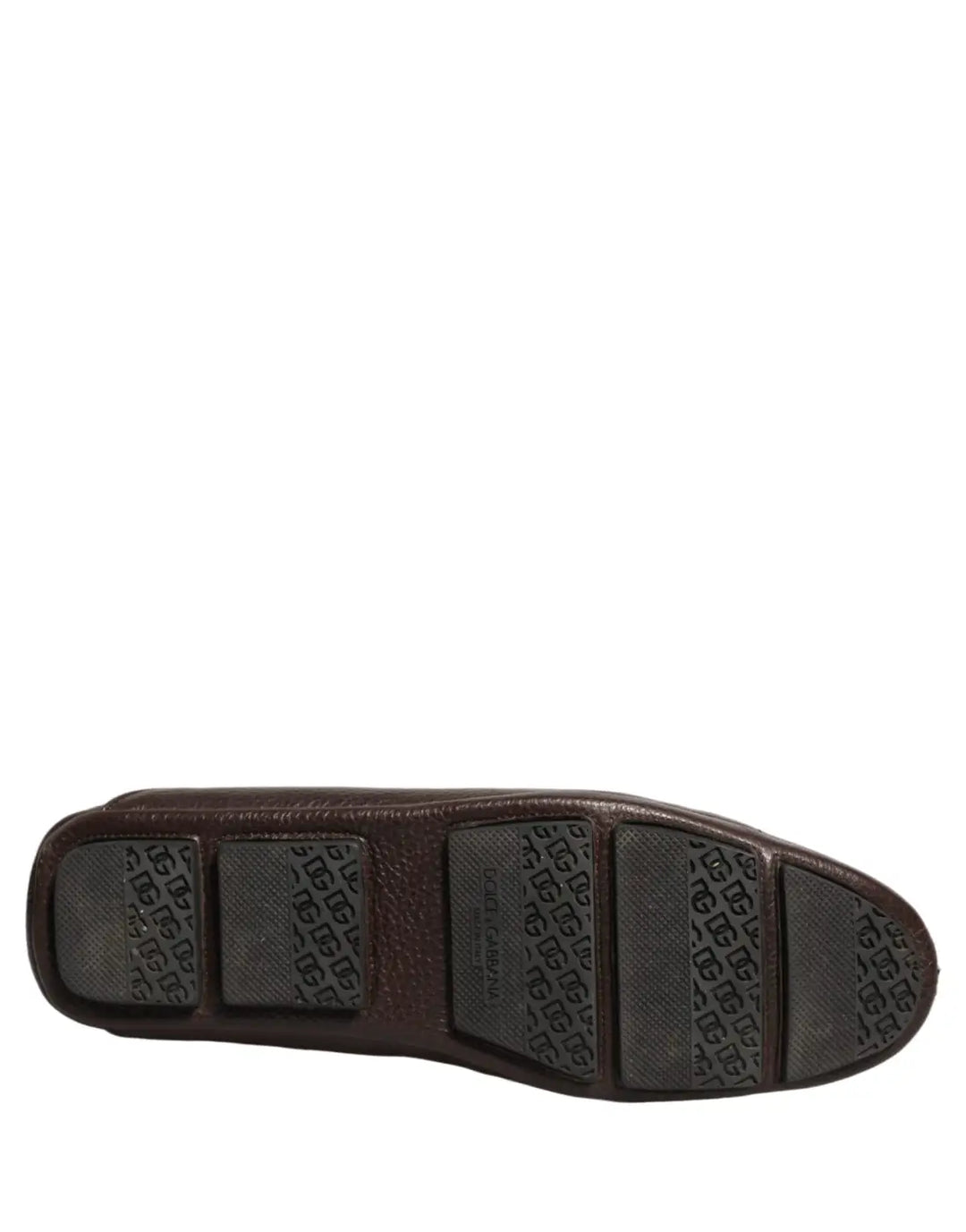 Dolce &amp; Gabbana Brown Deerskin Leather Driver Loafers Shoes