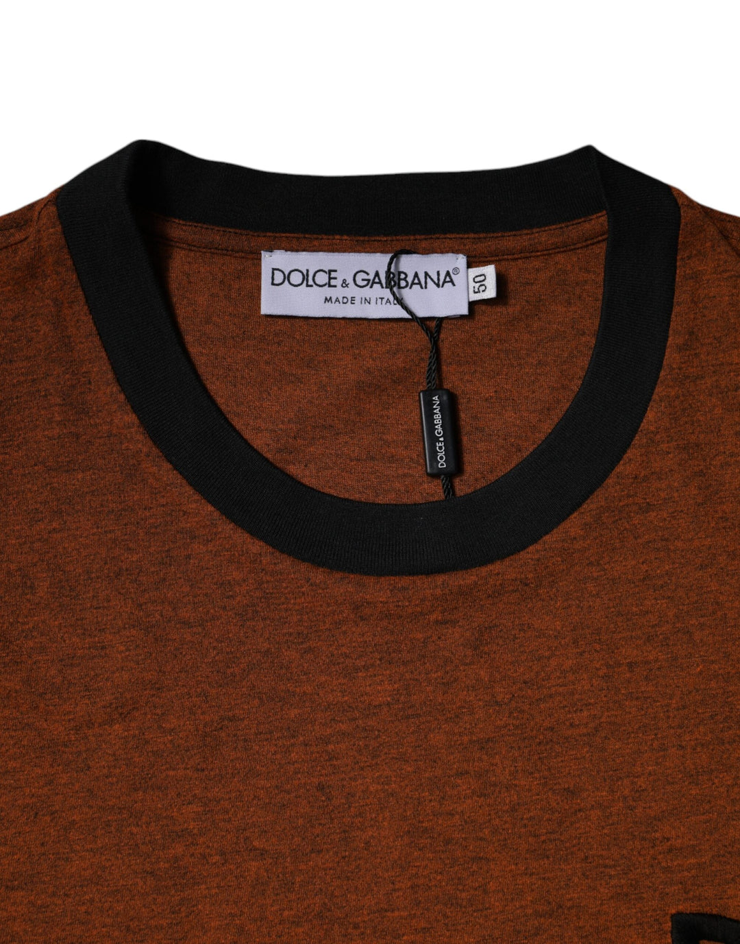 Dolce &amp; Gabbana Brown Dg Logo Polyester Crew Neck T-shirt