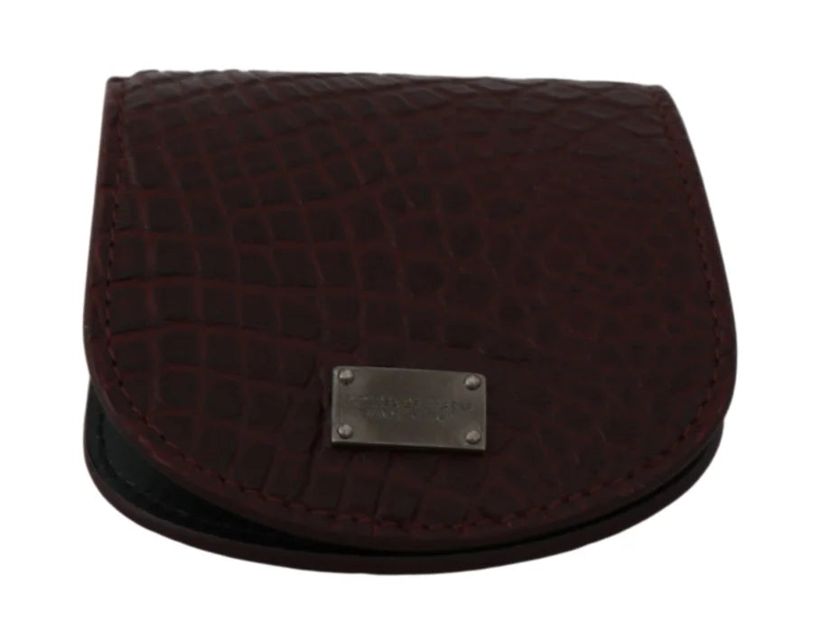 Dolce &amp; Gabbana Brown Exotic Skin Pocket Condom Case Holder