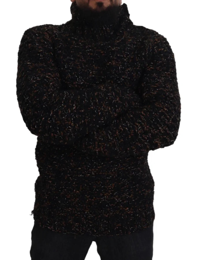 Dolce &amp; Gabbana Brown Fatto A Mano Turtleneck Pullover Sweater