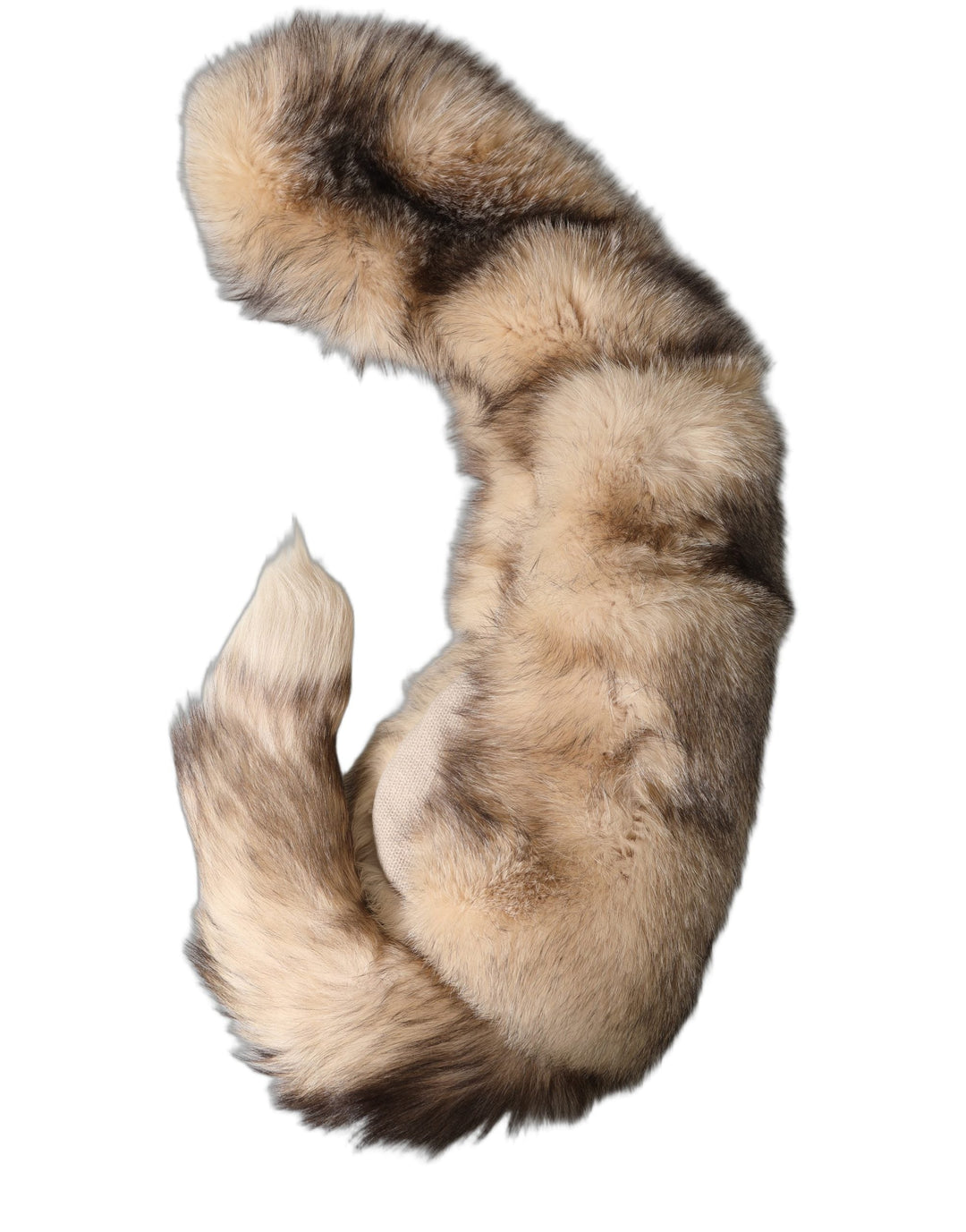 Dolce &amp; Gabbana Brown Frost Fox Fur Neck Warmer Winter Scarf