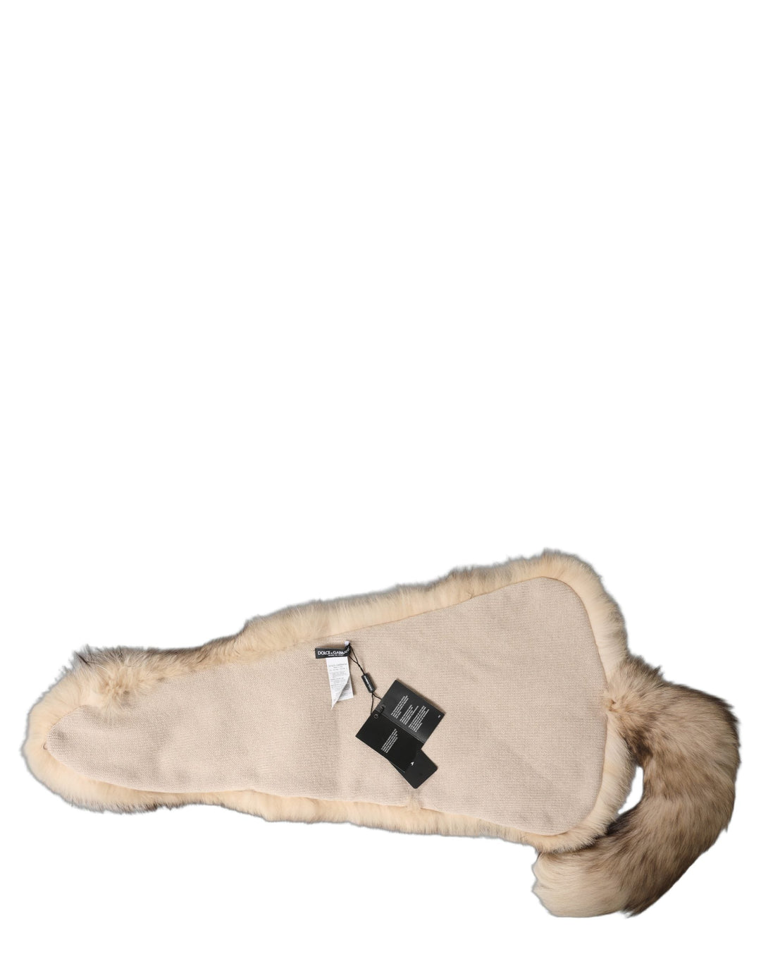 Dolce & Gabbana Brown Frost Fox Fur Neck Warmer Winter Scarf