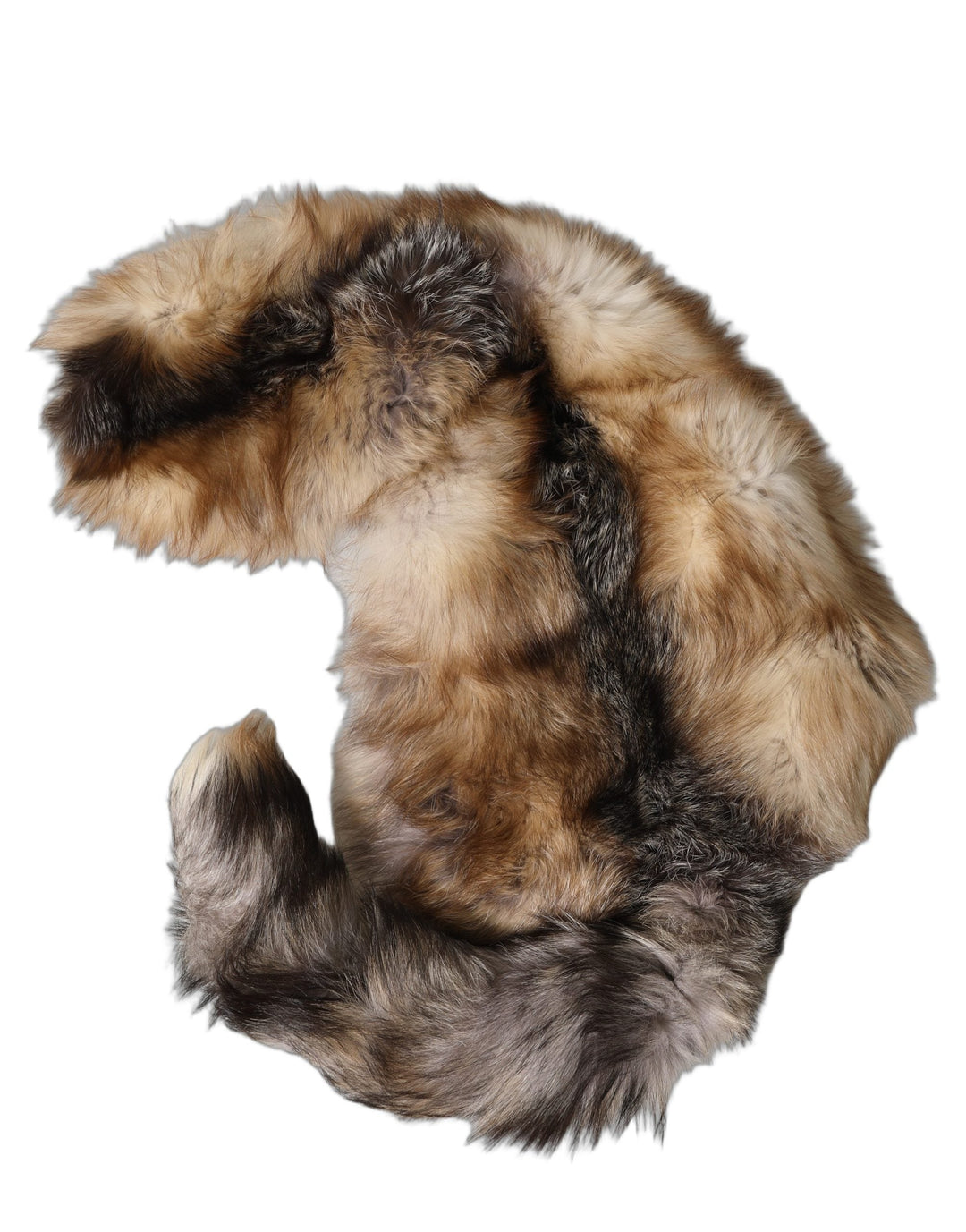 Dolce &amp; Gabbana Brown Frost Fox Fur Neck Warmer Winter Scarf