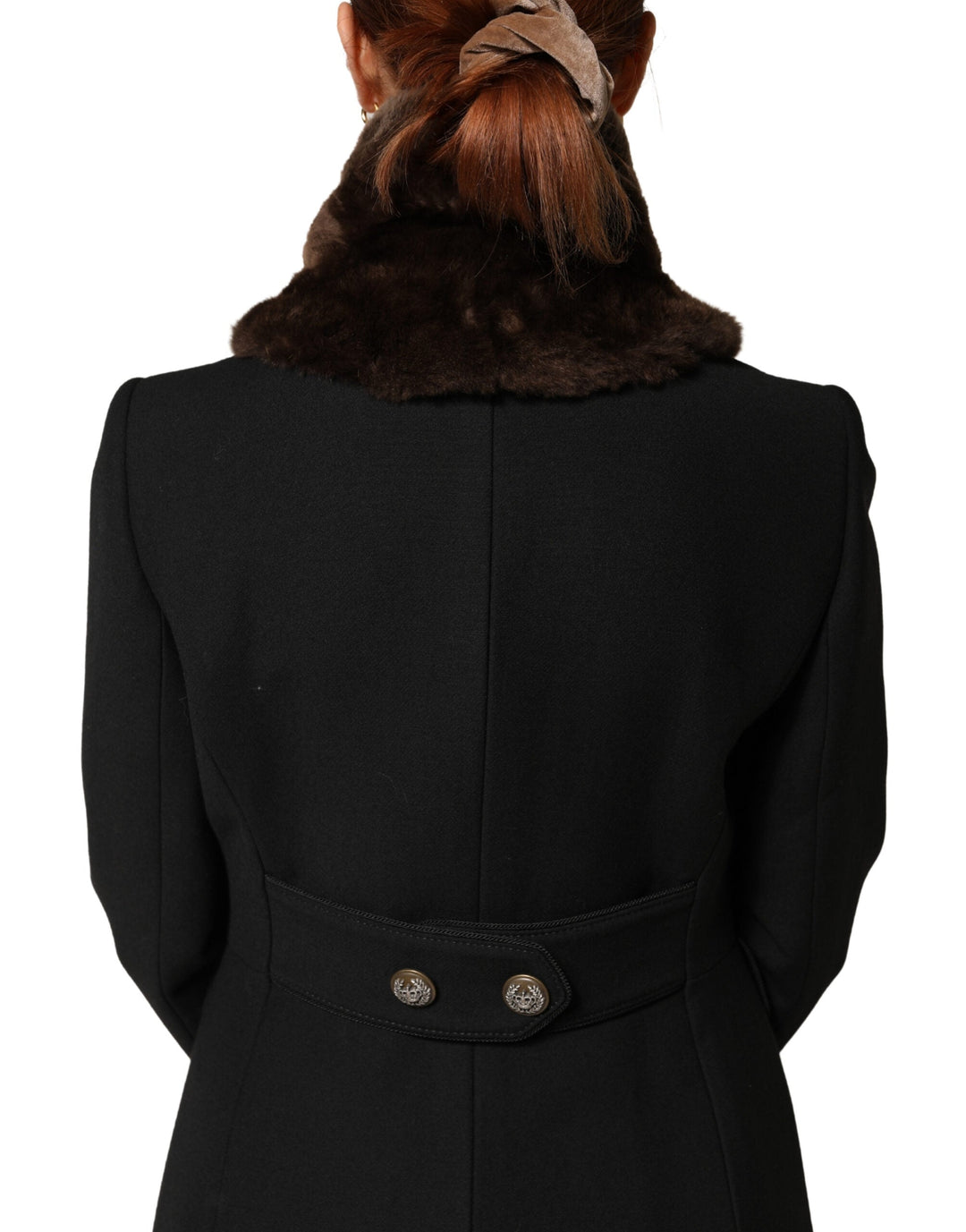 Dolce &amp; Gabbana Brown Fur Shoulder Collar Neck Wrap 60cm x 14cm Scarf