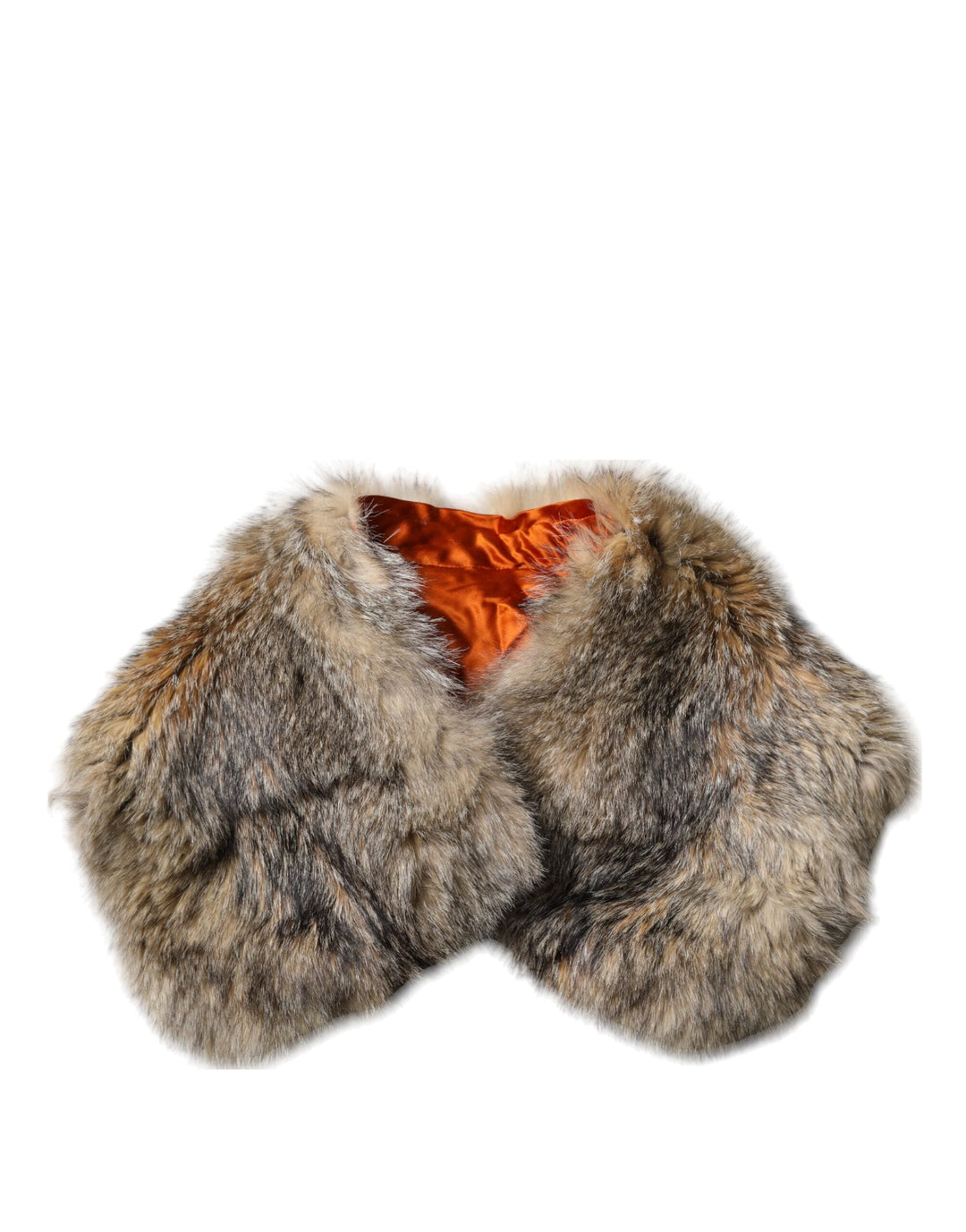 Dolce &amp; Gabbana Brown Fur Shoulder Collar Neck Wrap Scarf