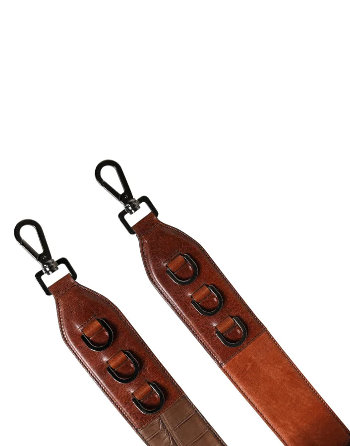 Dolce &amp; Gabbana Brown Horse Velvet Leather Bag Accessory Shoulder Strap